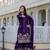 Purple colour gold crush embroidery work plazo set