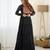Black colour faux georgette digital print with embroidery work gown