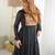 Black colour faux georgette digital print with embroidery work gown