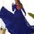 Blue colour faux georgette digital print with embroidery work gown