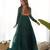 Green colour faux georgette digital print with embroidery work gown