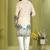 Men's lemon yellow brown rayon embroidered work with  digital print kurta