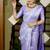 Purple color silk blend saree with blouse