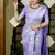 Purple color silk blend saree with blouse