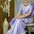 Purple color silk blend saree with blouse