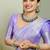 Purple color silk blend saree with blouse
