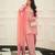 Pink Colour Embroidered SILK Party Wear SALWAR SUIT SET