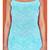 Stylish blue printed cotton blend round neck sleeveless top for women