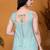 Stylish green printed cotton blend round neck sleeveless top for women