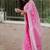 Baby pink cotton silk blend saree with blouse
