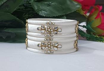 Handmade silk thread bangle partywear and fashionable  for girls and women 1
