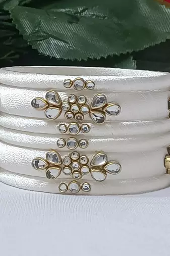 Handmade silk thread bangle partywear and fashionable  for girls and women