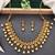 Antique gold coin necklace set with ruby stones & pearl drops – traditional south indian jewellery