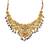 Antique gold-plated temple necklace set with lakshmi & peacock design – traditional bridal jewellery