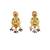 Antique gold-plated temple necklace set with lakshmi & peacock design – traditional bridal jewellery