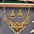 Antique gold temple necklace set with laxmi motif & earrings – bridal jewellery for women