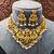 Antique gold temple necklace set with laxmi motif & earrings – bridal jewellery for women