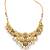 Antique gold temple necklace set with laxmi motif & earrings – bridal jewellery for women