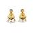 Antique gold temple necklace set with laxmi motif & earrings – bridal jewellery for women