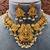 Antique temple laxmi necklace set with earrings – gold plated bridal jewellery