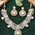 Elegant white pearl kundan necklace set with earrings – bridal wedding jewelry