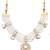 Elegant white pearl kundan necklace set with earrings – bridal wedding jewelry