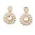 Elegant white pearl kundan necklace set with earrings – bridal wedding jewelry