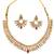 Traditional gold plated necklace set with earrings – antique temple design for women