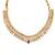 Traditional gold plated necklace set with earrings – antique temple design for women