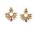 Traditional gold plated necklace set with earrings – antique temple design for women