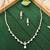 Graceful american diamond leaf design necklace set with earrings for her