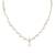 Graceful american diamond leaf design necklace set with earrings for her
