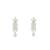 Graceful american diamond leaf design necklace set with earrings for her