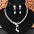 Elegant american diamond floral necklace set with drop earrings for weddings and special occasions