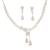 Elegant american diamond floral necklace set with drop earrings for weddings and special occasions