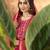 Pink Designer Straight Kurti Pant Dupatta Set With Embroidery And Hand Work