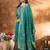 Rama Designer Straight Kurti Pant Dupatta Set With Embroidery And Hand Work