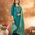 Rama Designer Straight Kurti Pant Dupatta Set With Embroidery And Hand Work