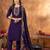 Purple Designer Straight Kurti Pant Dupatta Set With Embroidery And Hand Work