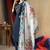 Blue Designer Straight Kurti Pant Dupatta Set With Embroidery And Hand Work