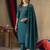 Rama Designer Straight Kurti Pant Dupatta Set With Embroidery And Hand Work