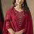 	Pink Designer Straight Kurti Pant Dupatta Set With Embroidery And Hand Work