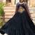 Black colour rayon silk gamthi work long navratry gown