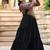 Black colour rayon silk gamthi work long navratry gown