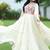 Off white colour cotton silk embroidery work navratri gown