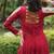 Maroon colour rayon silk gamthi work long navratry gown