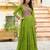 Parrot green colour faux georgette laheriya print navratri gown