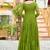 Parrot green colour faux georgette laheriya print navratri gown