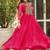 Pink colour faux georgette laheriya print navratri gown