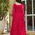 Pink colour faux georgette laheriya print navratri gown